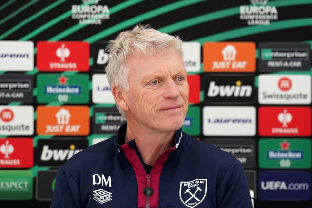 West Ham manager David Moyes wants a disciplined display in Prague (Gareth Fuller/PA)