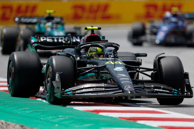 Lewis Hamilton and Mercedes continued to struggle in the early running in Barcelona (Joan Monfort/AP)