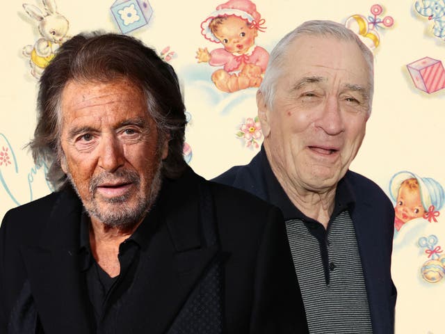 <p>Al Pacino, 83, and Robert De Niro, 79, who have both become new fathers in recent weeks</p>