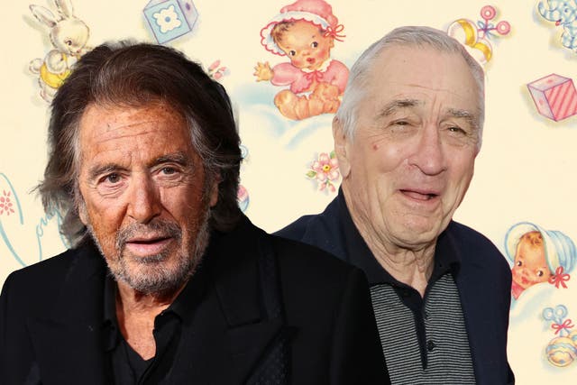 <p>Al Pacino, 83, and Robert De Niro, 79, who have both become new fathers in recent weeks</p>