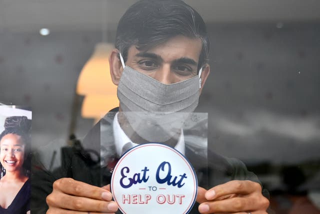 <p>Sunak spent £800m on the Eat Out to Help Out scheme during the pandemic </p>