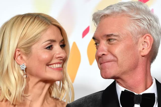 <p>Willoughby and Schofield at the National Television Awards in 2020, where they’d just taken home the award for Best Live Magazine Show</p>