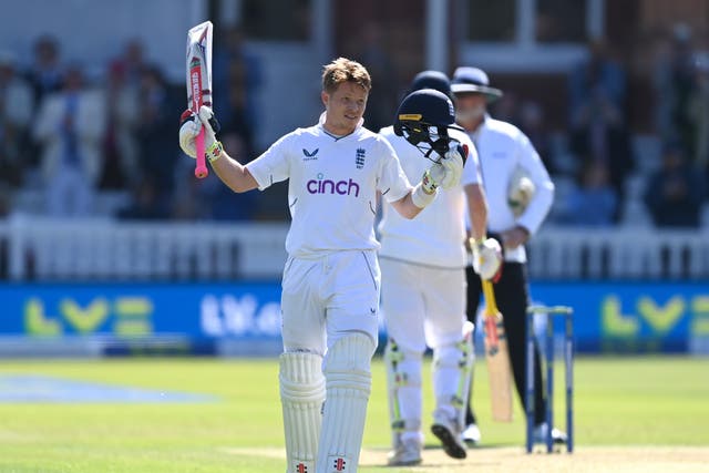 <p>Ollie Pope scored 200 as England dominated with the bat against Ireland </p>