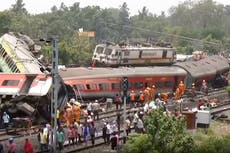 Watch live: Rescue workers search wreckage of deadly India train collision as death toll rises