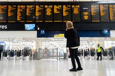 Major stations deserted as rail strikes hit FA Cup final and Epsom