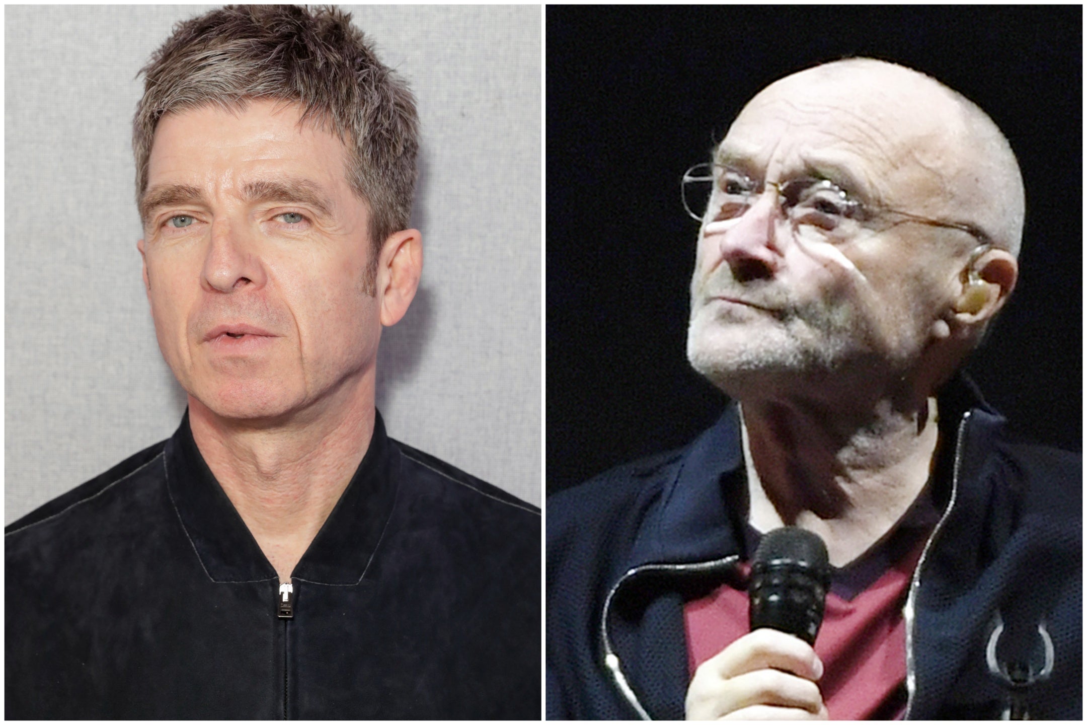 Noel Gallagher and Phil Collins