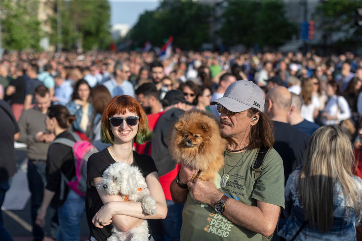 Protesters back on the streets of Belgrade as president ignores calls to stand down