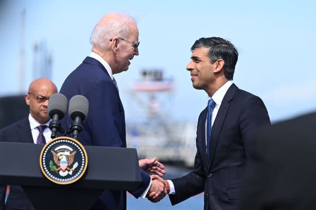 <p>Joe Biden and Rishi Sunak are due to meet in Washington DC</p>