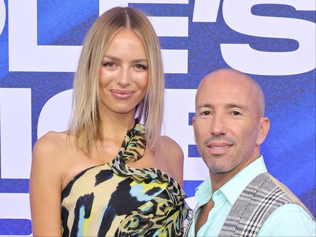 <p>Marie-Lou Nurk and Jason Oppenheim attend the 2022 People's Choice Awards at Barker Hangar on December 06, 2022 in Santa Monica, California</p>