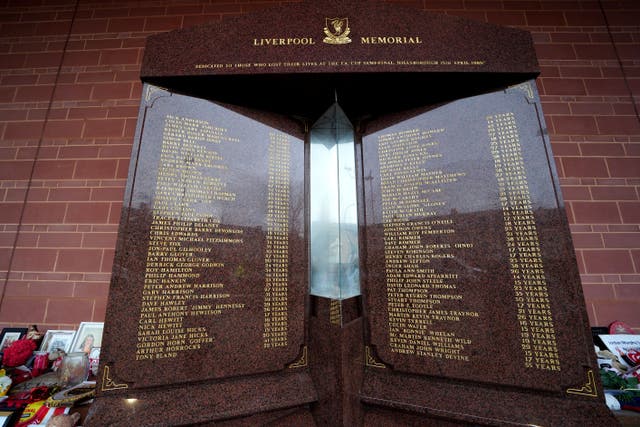 Ninety-seven Liverpool fans died in the Hillsborough disaster (Peter Byrne/PA)