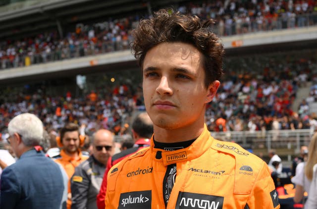 <p>Lando Norris collided with Lewis Hamilton on the opening lap </p>