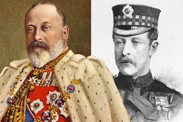 <p>The future King Edward VII (left) was staying at Tranby Croft for the Doncaster races along with friends including Lieutenant Colonel Sir William Gordon-Cumming, 4th Baronet, of the Scots Guards </p>