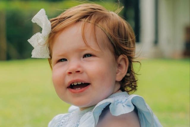 <p>Princess Lilibet pictured on her first birthday </p>