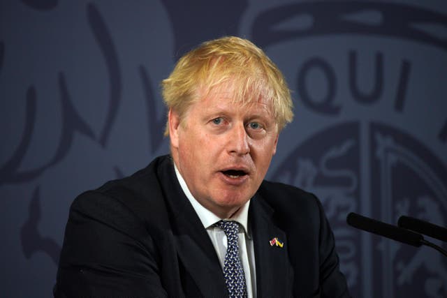 Boris Johnson has urged the Government to accelerate levelling-up measures such as planning reform and devolution in order to unleash the UK’s “massive potential” (PA)