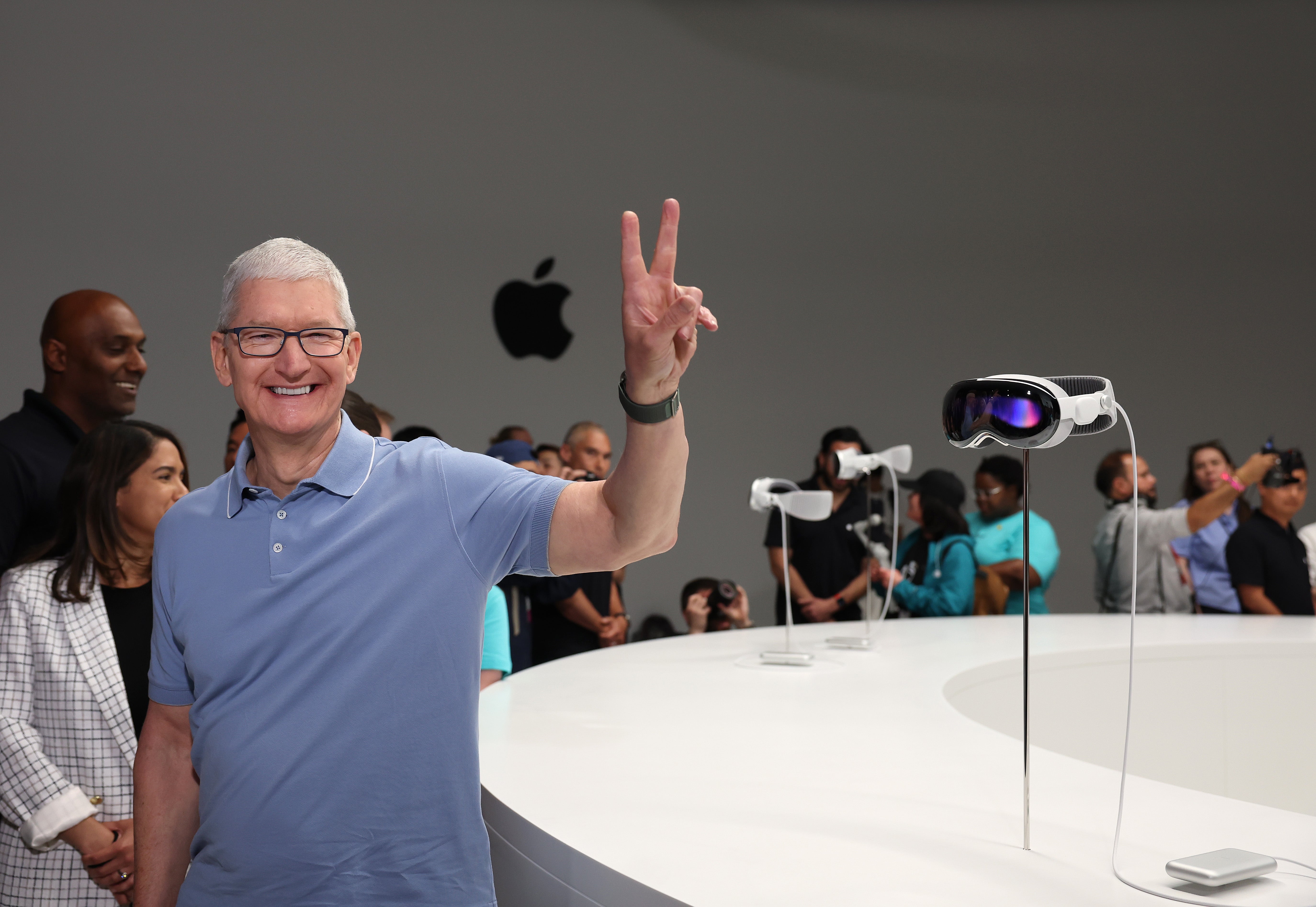 Apple CEO Tim Cook unveils The Vision Pro in Cupertino, California