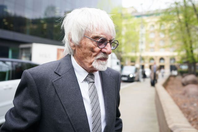 <p>Former Formula One boss Bernie Ecclestone arriving for an earlier hearing in April (James Manning/PA)</p>
