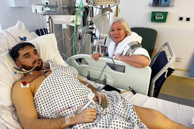 Connor Meyrick received 65% of his mother Michelle’s liver during a 12-hour operation at London’s Royal Free Hospital in March (Royal Free London NHS Foundation Trust/PA)