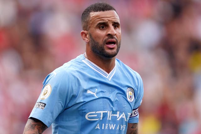 Kyle Walker has given Manchester City an injury scare ahead of the Champions League final (John Walton/PA)