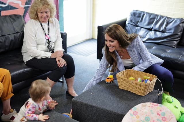 Kate shared a heart-warming moment with baby Emilia (Chris Jackson/PA)