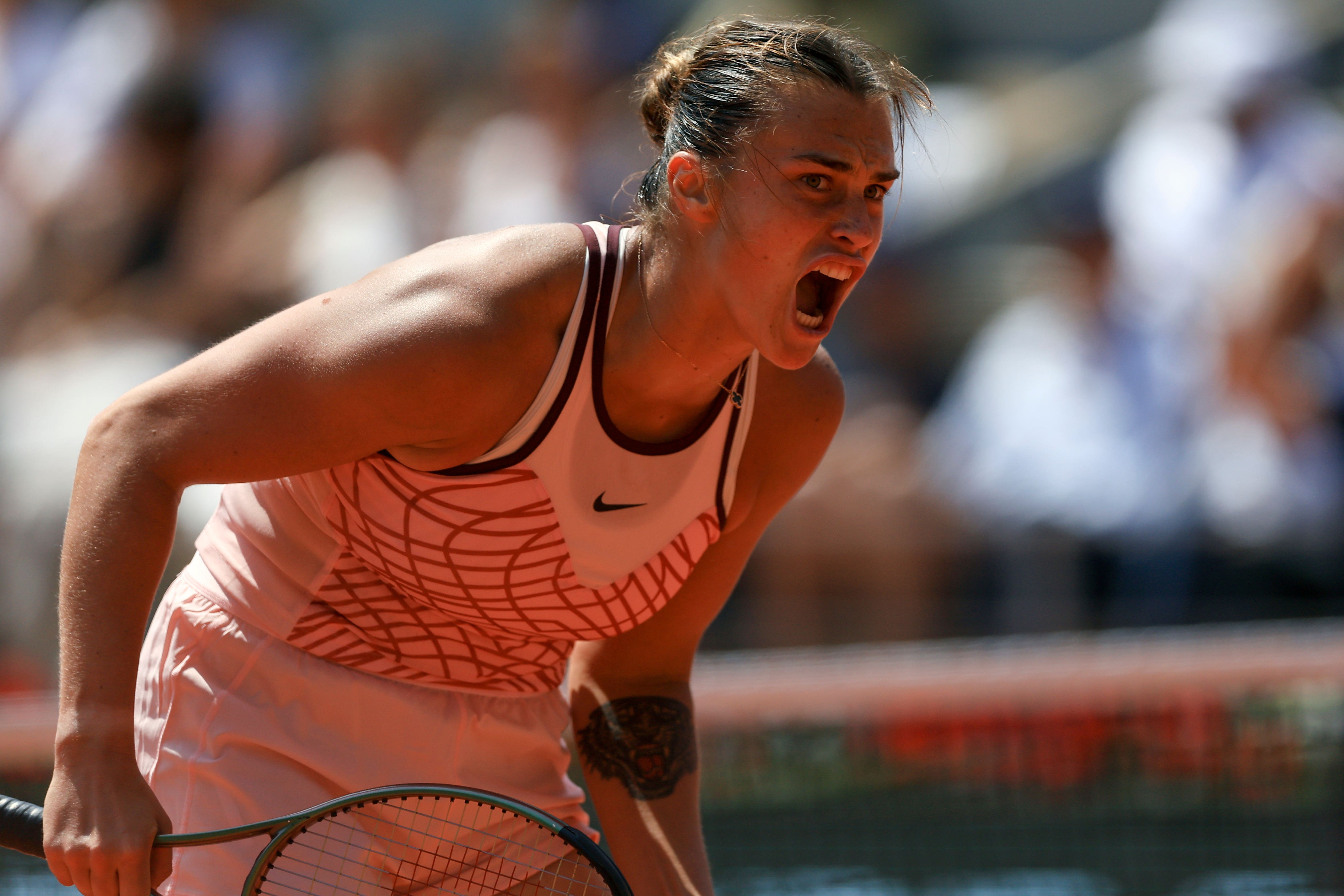 Aryna Sabalenka insists she does not support Belarus’ president Alexander Lukashenko (Aurelien Morissard/AP)