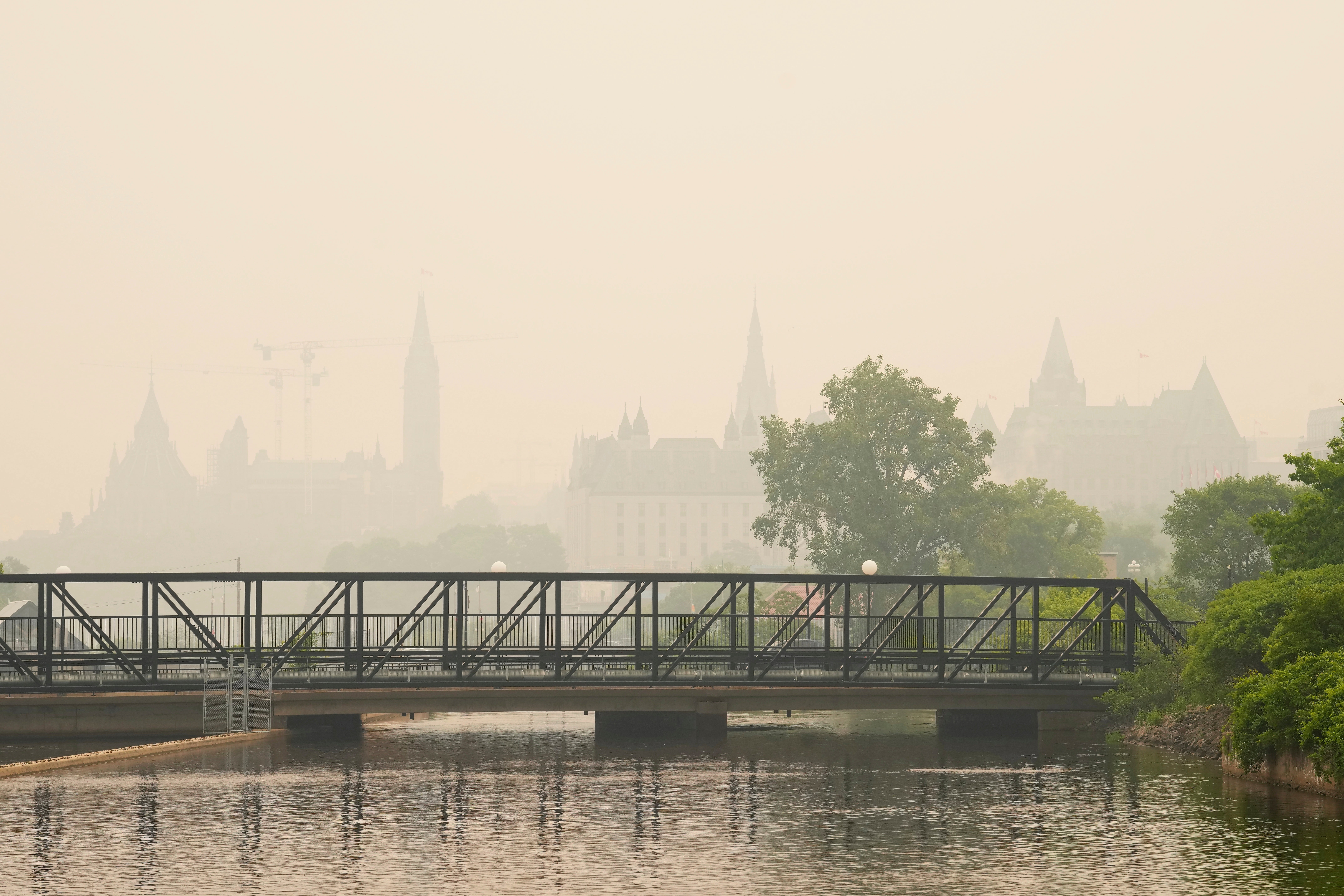 Smoke hangs over Ottawa, Canada’s capital city