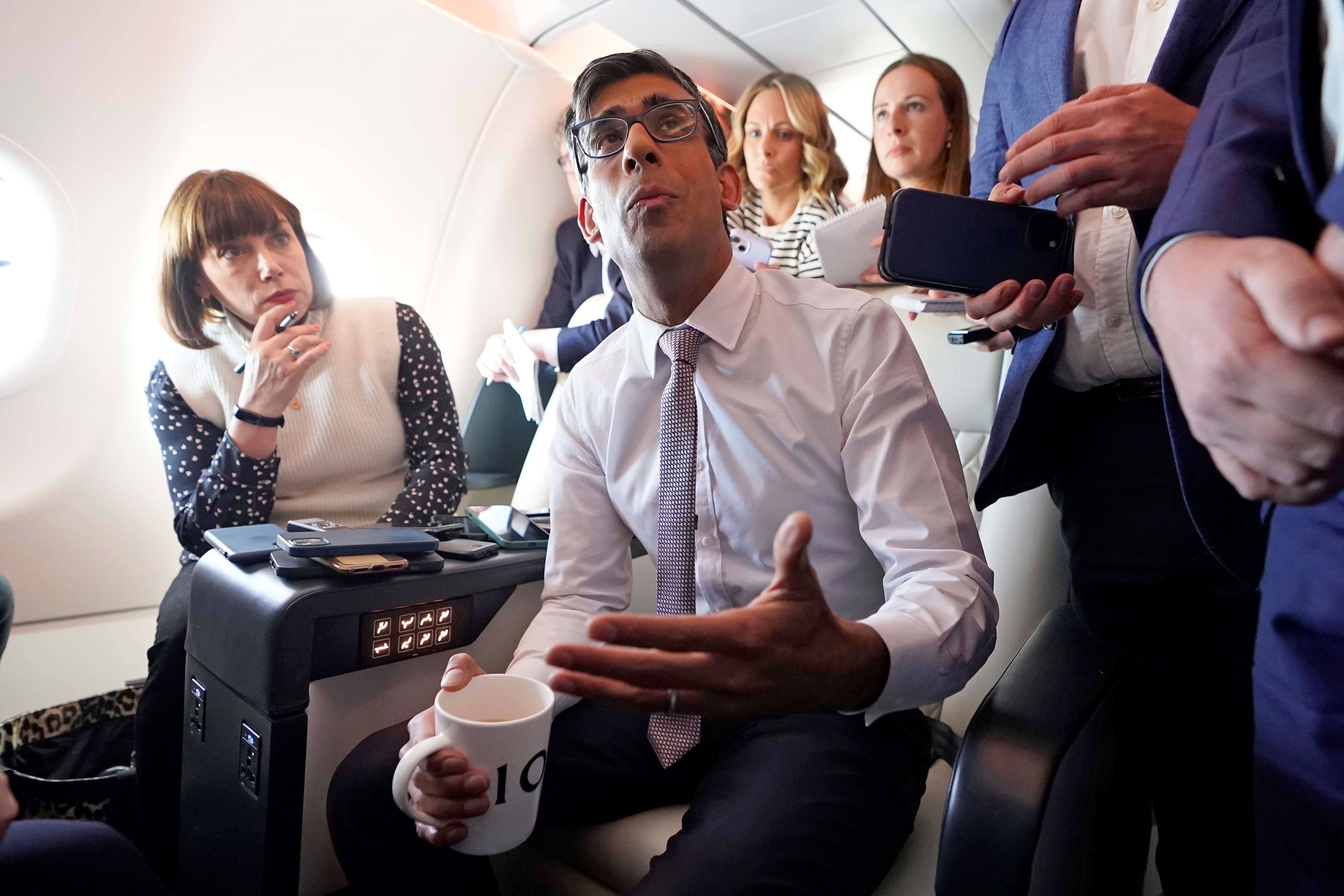 Rishi Sunak commented as he headed to the US