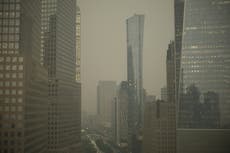 Canadian wildfires cause haze over New York City