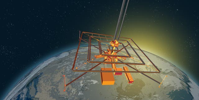 <p>Artist conception of space solar power technology</p>