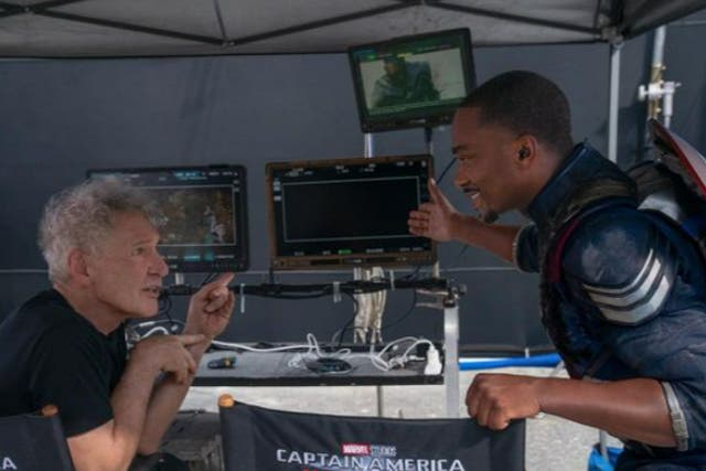 <p>Harrison Ford and Anthony Mackie</p>