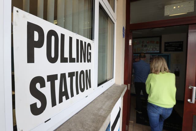 Polling station (Liam McBurney/PA)