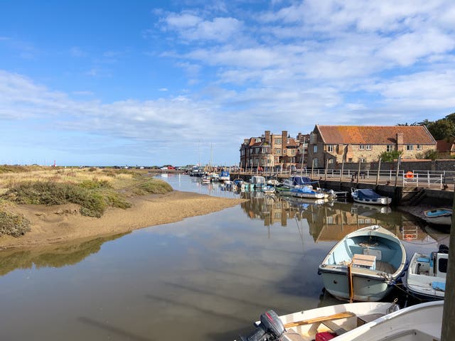 <p>A tidal harbour at Blakeney</p>