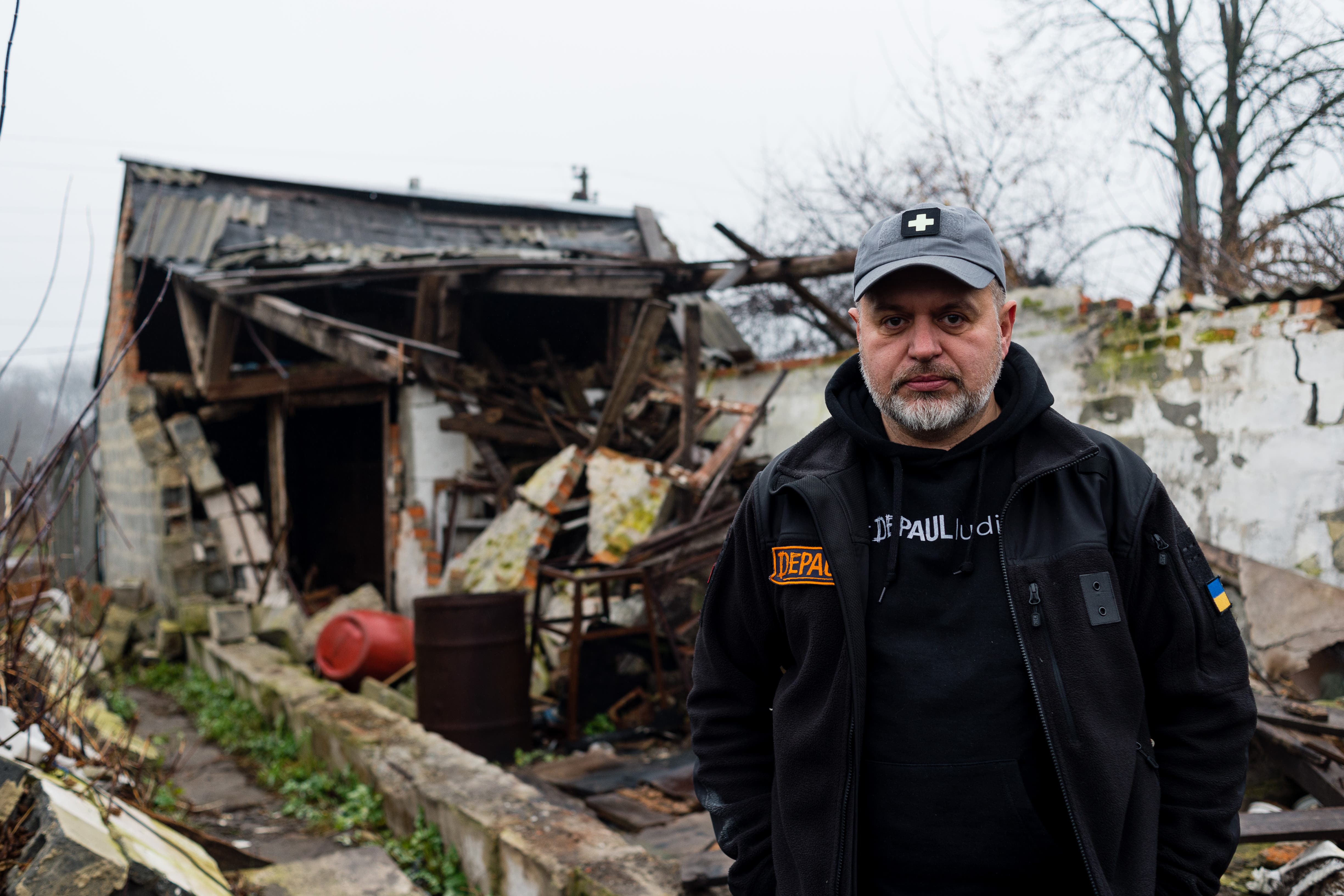 Father Vitaliy Novak has called for more financial aid to help those worst affected by flooding in Kherson, Ukraine (Maciek Musialek/DEC/PA)