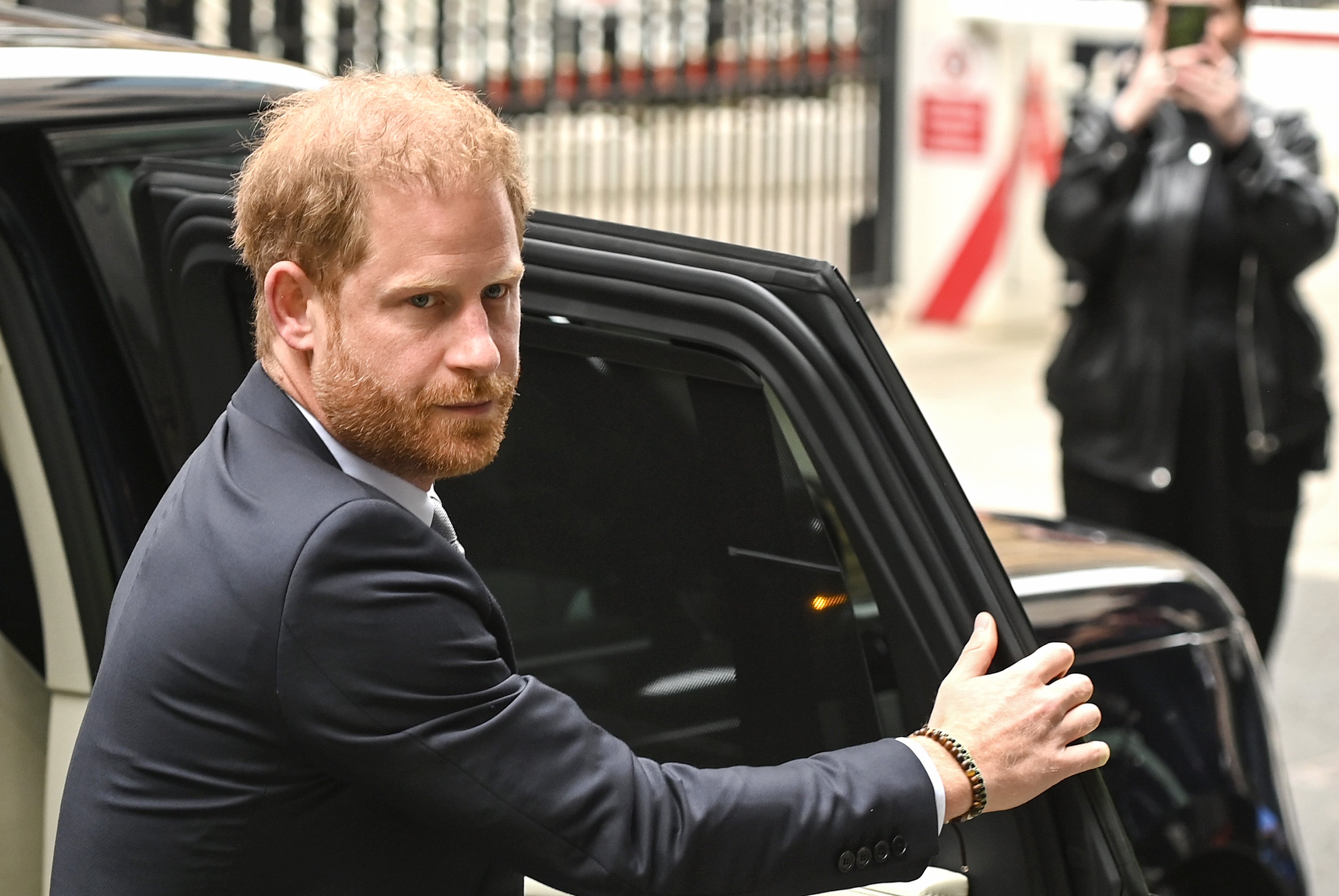 Prince Harry arrives for day two of Mirror Group phone hacking trial in London