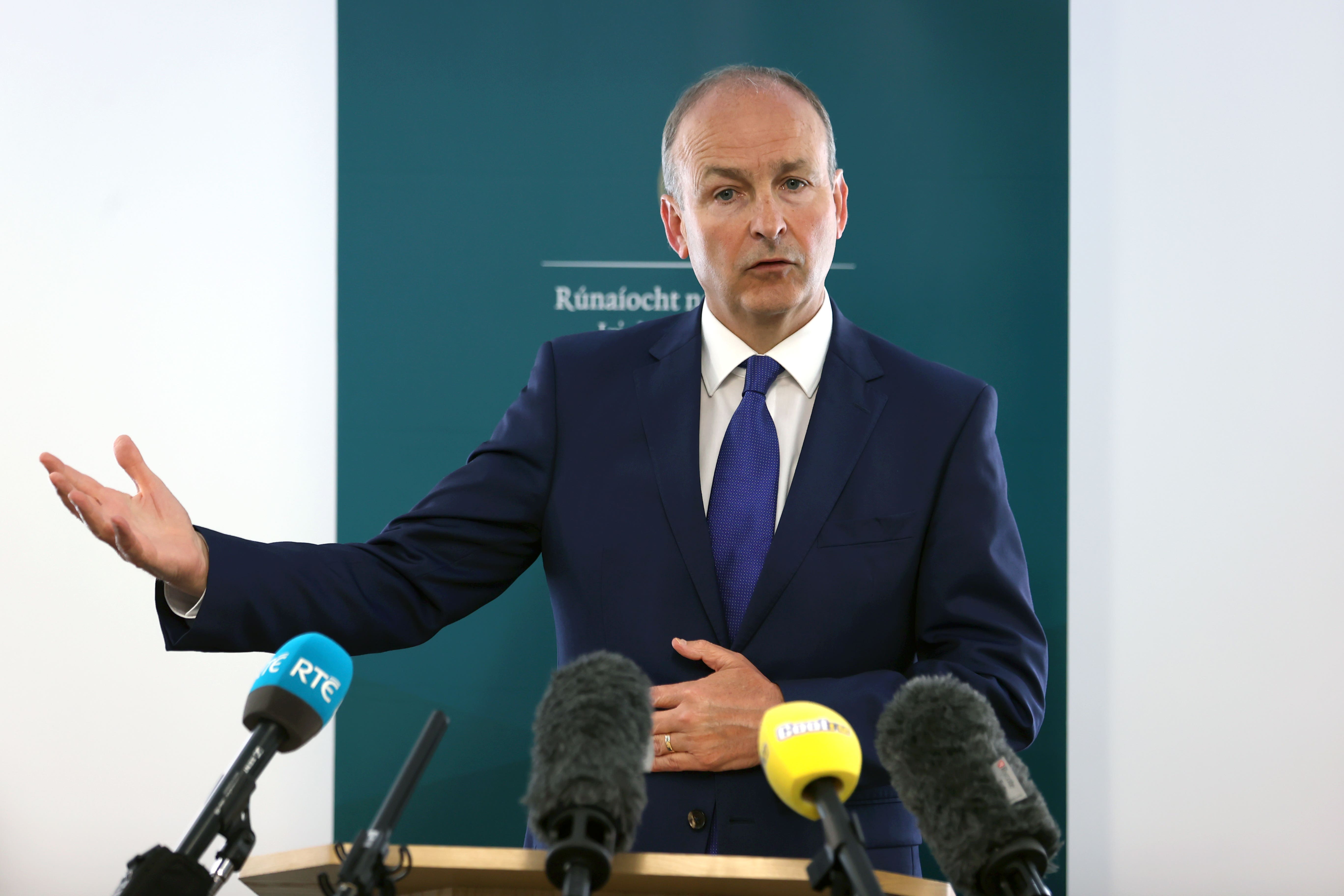 Tanaiste Micheal Martin during a press conference in the Irish Secretariat in Belfast, after meeting with some of Stormont’s main political parties (Liam McBurney/PA)