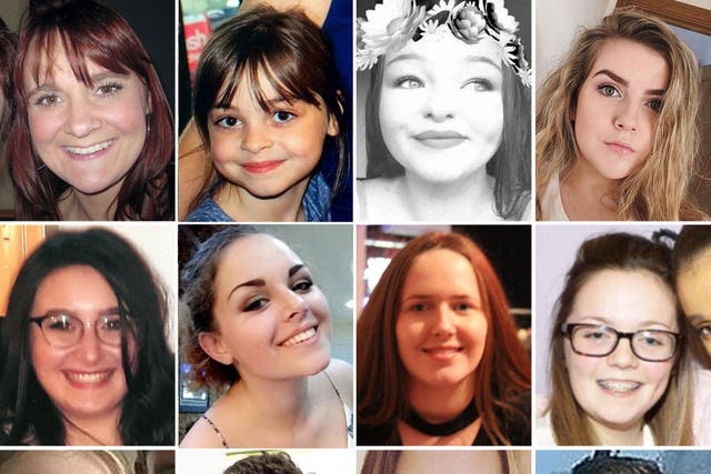 <p>Some of the 22 victims of the terror attack by suicide bomber Salman Abedi at the end of a Ariana Grande concert at the Manchester Arena in May 2017</p>