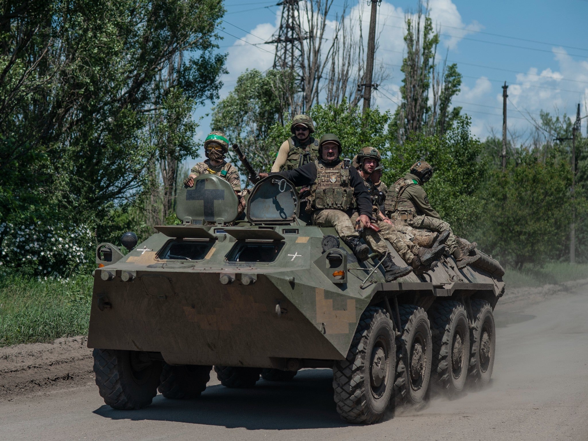 <p>Ukrainian forces in Donetsk</p>