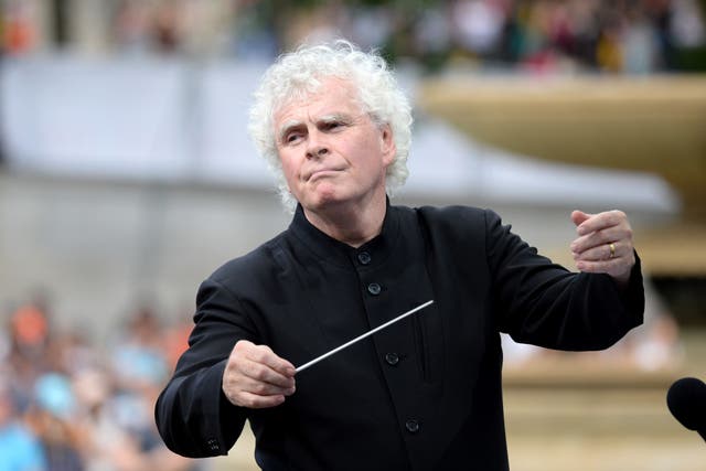 A bronze bust honouring conductor Sir Simon Rattle is to be unveiled (Doug Peters/PA)