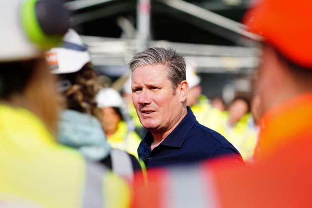 Labour leader Sir Keir Starmer will set out on Thursday Labour’s plans for the steel sector (Ben Birchall/PA)