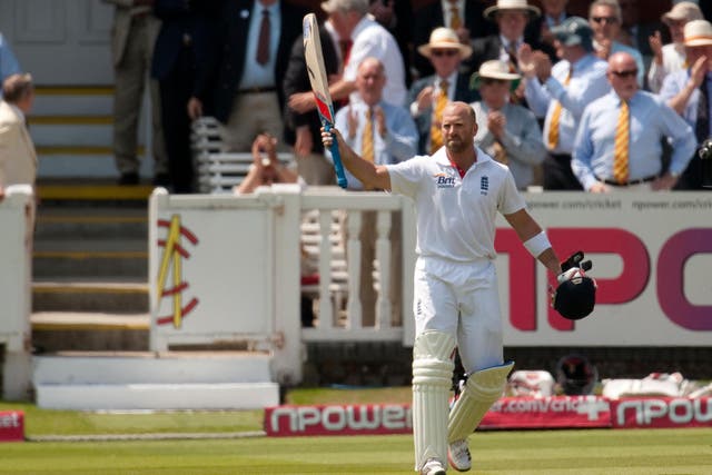 Matt Prior was reprimanded by the ICC after a window was smashed in the dressing room at Lord’s (Gareth Copley/PA)