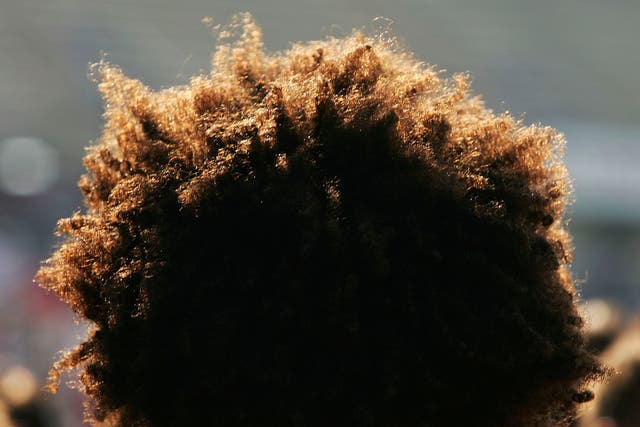 <p>A view of Welsh player Colin Charvis’s hair after the match against the US in an International test match on June 4, 2005 at Rentschler Field in Hartford, Connecticut</p>