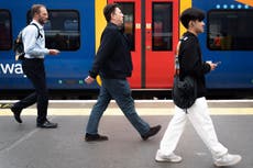 Train journeys down 12% on pre-pandemic levels