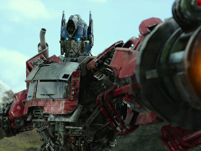 <p>A big robot in ‘Transformers: Rise of the Beasts'</p>