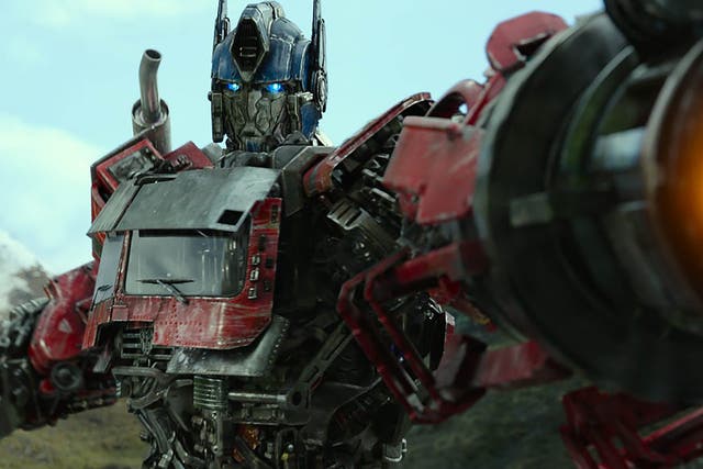 <p>A big robot in ‘Transformers: Rise of the Beasts'</p>