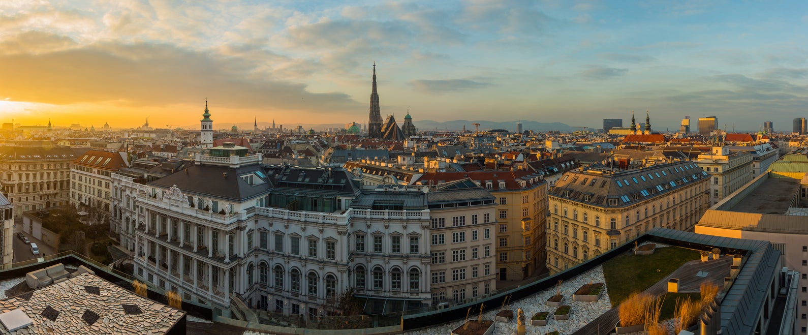A panoramic view of Vienna’s skyline