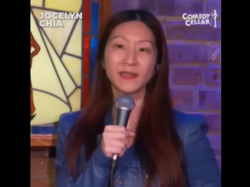 Singapore-born Jocelyn Chia cracked a joke about MH310 at New York’s Comedy Cellar and created a furore across Malaysia and Singapore. Screengrab