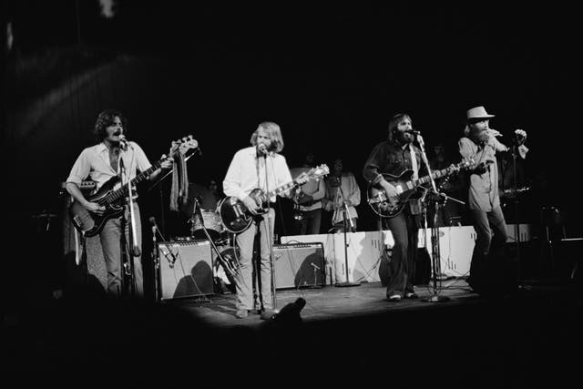 <p>The band performing at the Fillmore East in New York in 1971 </p>