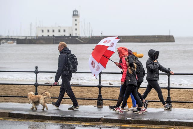 Parts of the UK have been issued with a thunderstorm weather warning for Saturday (Danny Lawson/PA)