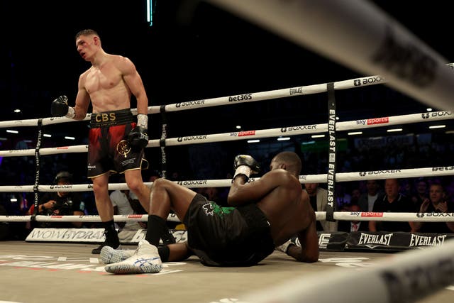 Richard Riakporhe highlighted the potential reasons behind Lawrence Okolie’s defeat to Chris Billam-Smith (Steven Paston/PA)