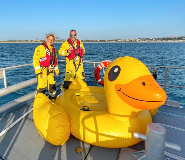 <p>The inflatable has since been commandeered by the RNLI</p>