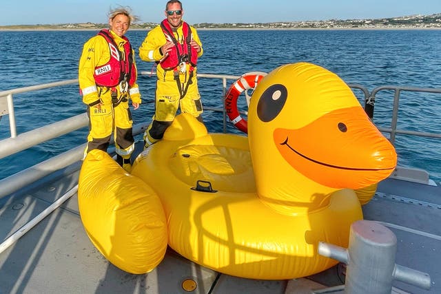 <p>The inflatable has since been commandeered by the RNLI</p>